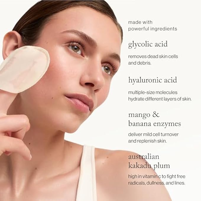 Goop BEAUTY 15% GLYCOLIC ACID OVERNIGHT PEEL | EXFOLIATING PADS INSPIRED BY A PROFESSIONAL CHEMICAL PEEL | 12 PACK - Image 3